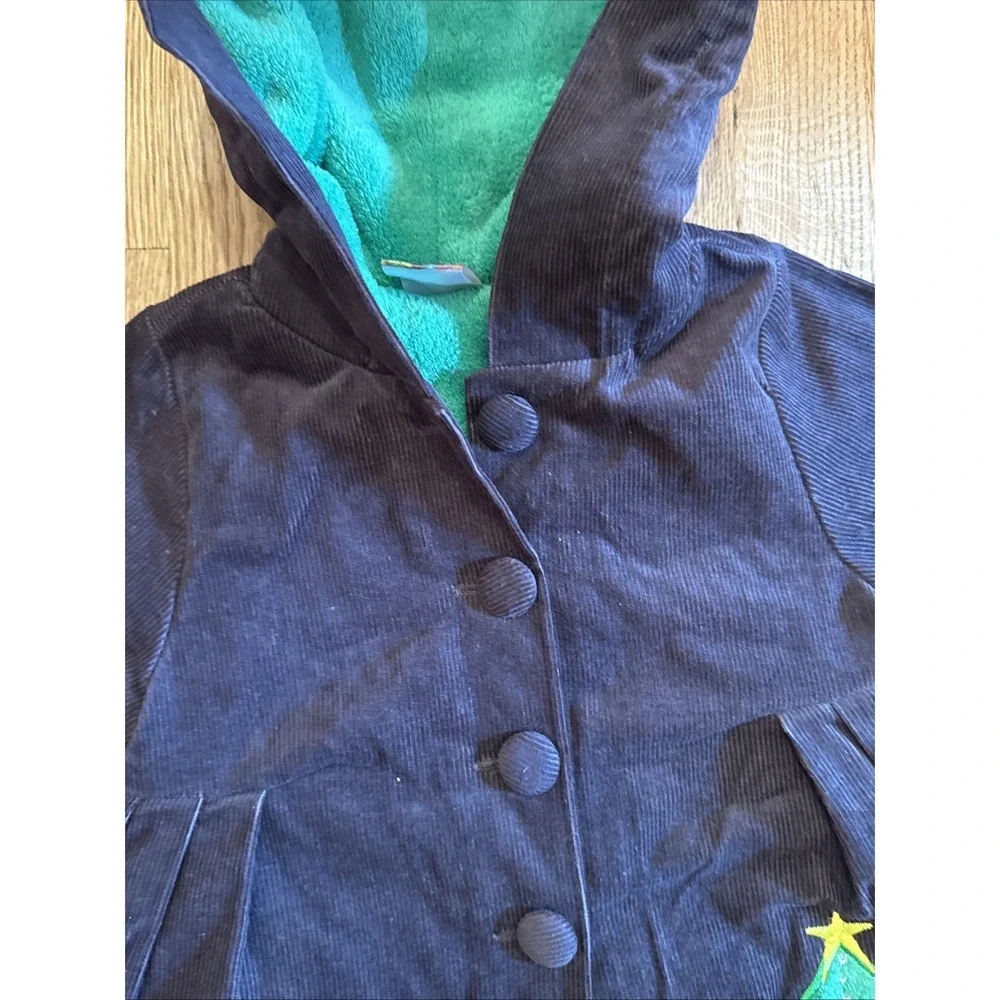 Maria Elena Girls Gray Fleece Hooded Swing Coat Christmas‎ Holiday 2T